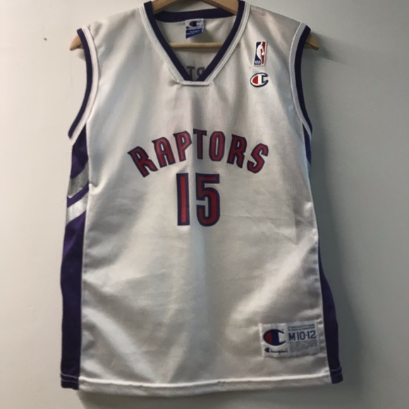 値下げ可　Vince Carter Champion Rookie Jersey Vince Carter Champion Jersey 14-16 Boys Large Toronto Raptors